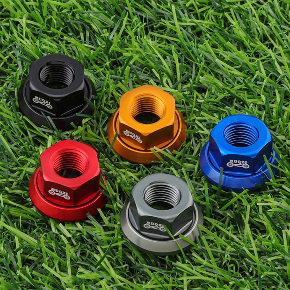 2 pçs cnc 3/8 porca do cubo da bicicleta m10 parafuso do eixo traseiro de alta resistência liga alumínio anodização acessórios da bicicleta mtb