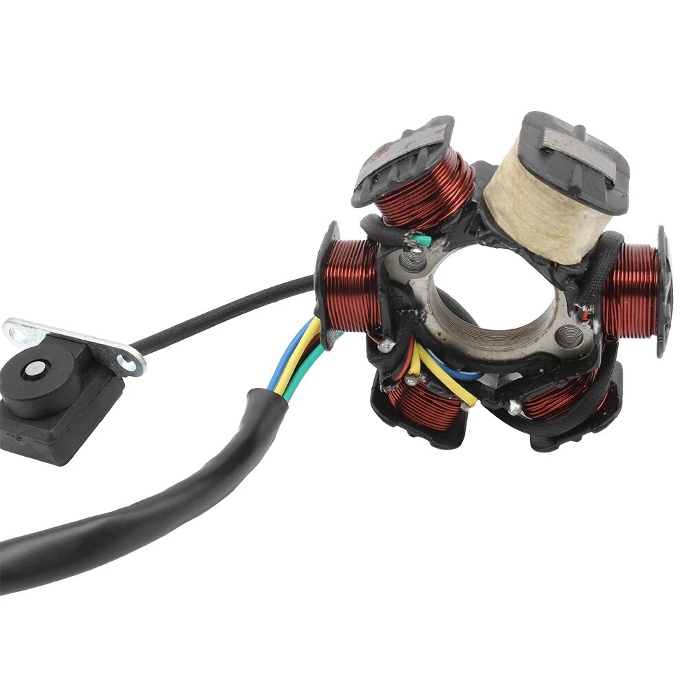 Engines Generator Magneto 6-Pole 4 Pin Stator Coils Fit For 50 CC 90 CC 110 CC ATV Engine Parts Scooter Dirt Bike 2CQ-157