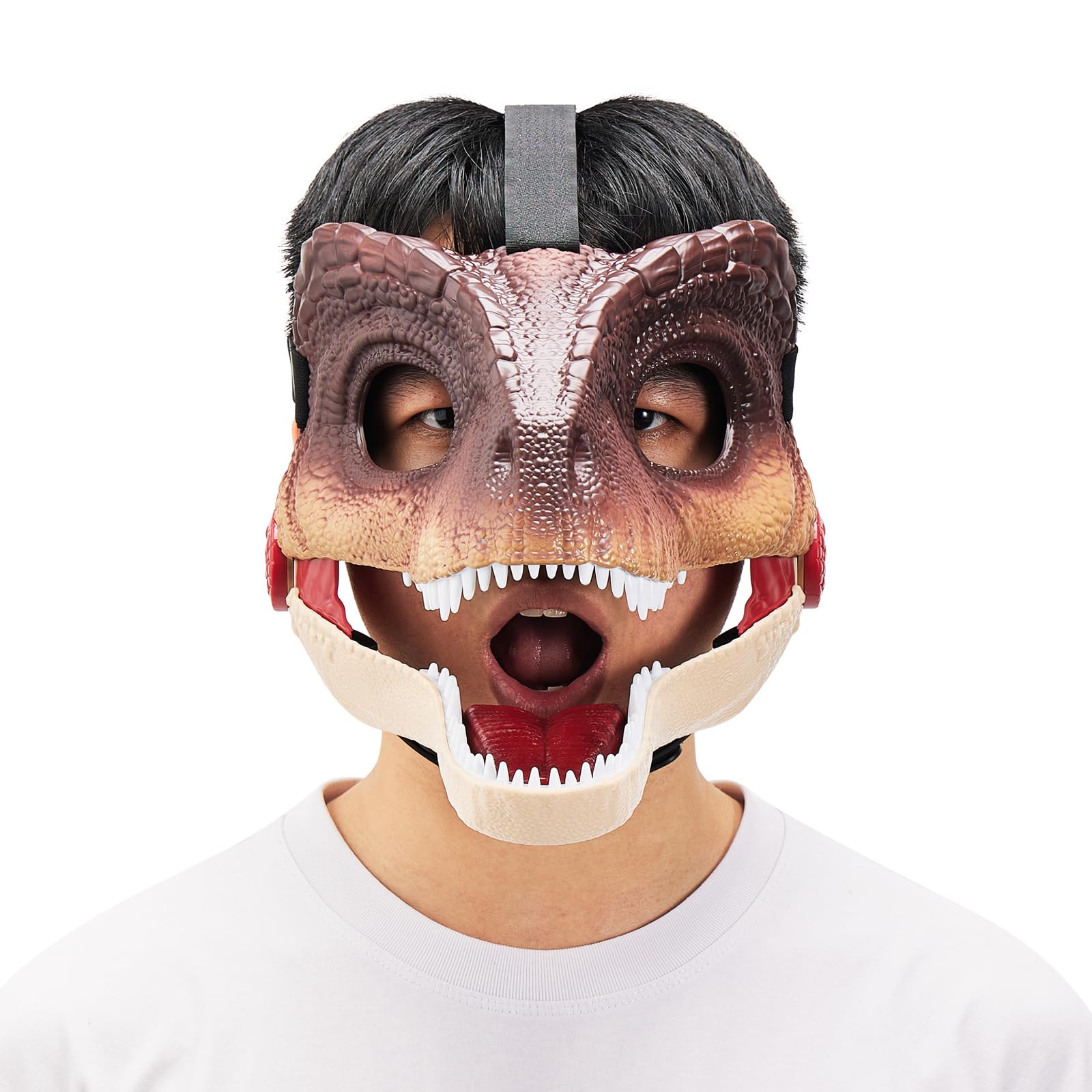 Grappige Dinosaurus Masker Dino Masker Bewegende Kaak Halloween Masker Realistische Dinosaurus Hoofd Mondmasker Beweegbare Partij Cosplay Rekwisieten