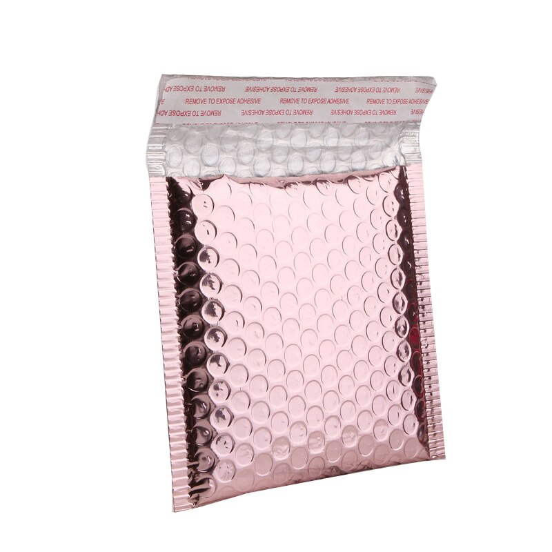 Enveloppe rembourrée en mousse or Rose avec bulles, sac d'expédition, emballage , 15/20/25/30/35/45CM