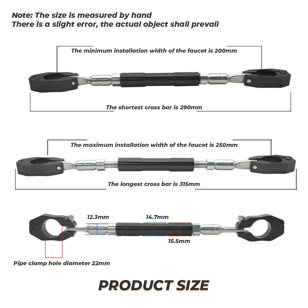 Motorfiets Stuur Handgreep Verstelbare Lat Balans Beugel Regulator Stuurwiel Versterking 22mm Vervanging