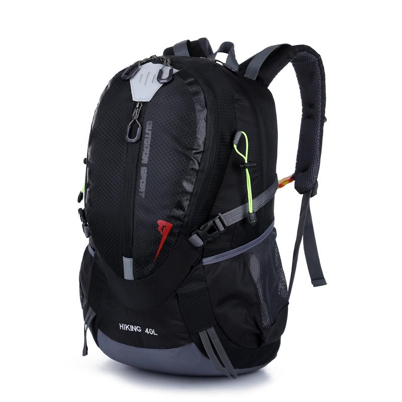 40L Outdoor Wandelen Klimmen Rugzak Waterdichte Travel Rugzakken Voor Mannen Vrouwen Grote Capaciteit Schooltassen: Black