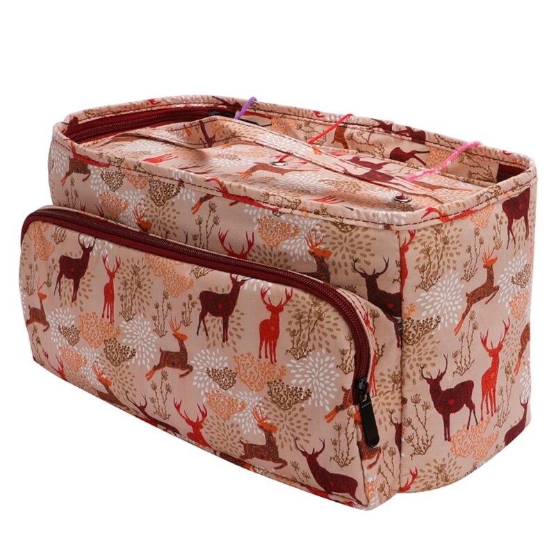 Yarn Storage Bag Knitting Organizer Bag Portable Knitting Tote Bag for Sewing
