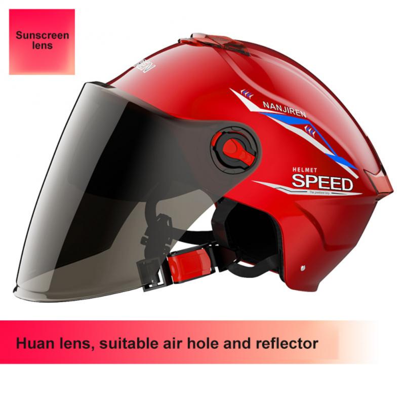 Helmet Electric Bicycle Universal Sun Protection Comfortable Four Seasons Universal Safety Half Helmet 4 Layers Of Protection: D2