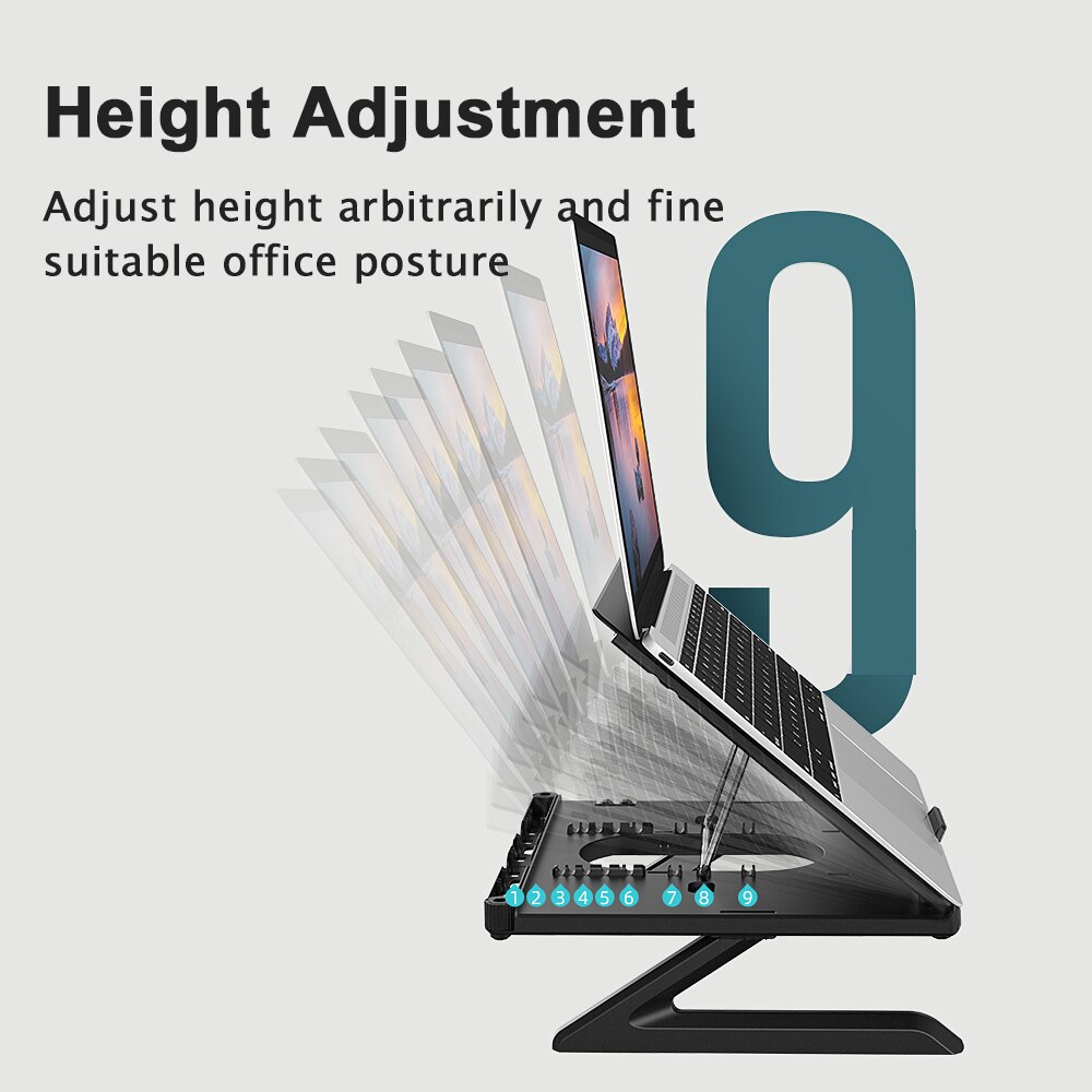 Adjustable Laptop Stand Foldable Base Holder For Macbook Computer iPad Notebook Support Notebook Stand With Phone Holder