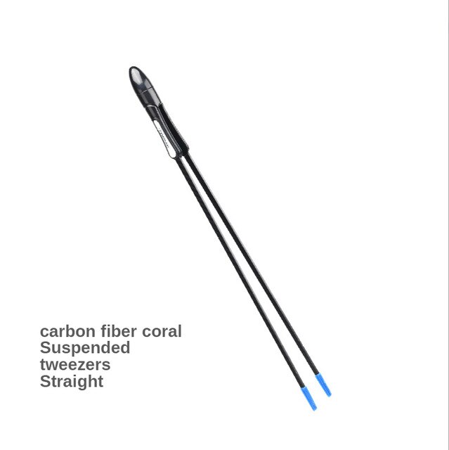 DW Aquarium Vastocean Meerwasser Aquarium Korallen Pinzette Hohe Kohlenstoff Faser Korallen Ausgesetzt Pinzette Ellenbogen Und Gerade 495mm: gerade