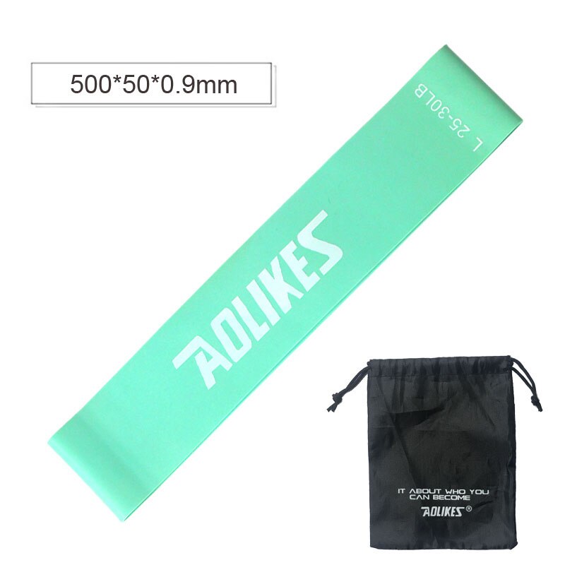 AOLIKES-banda de resistencia de látex Natural para entrenamiento de fuerza, bandas de goma para CrossFit, 1 unidad, 6 niveles disponibles: Green