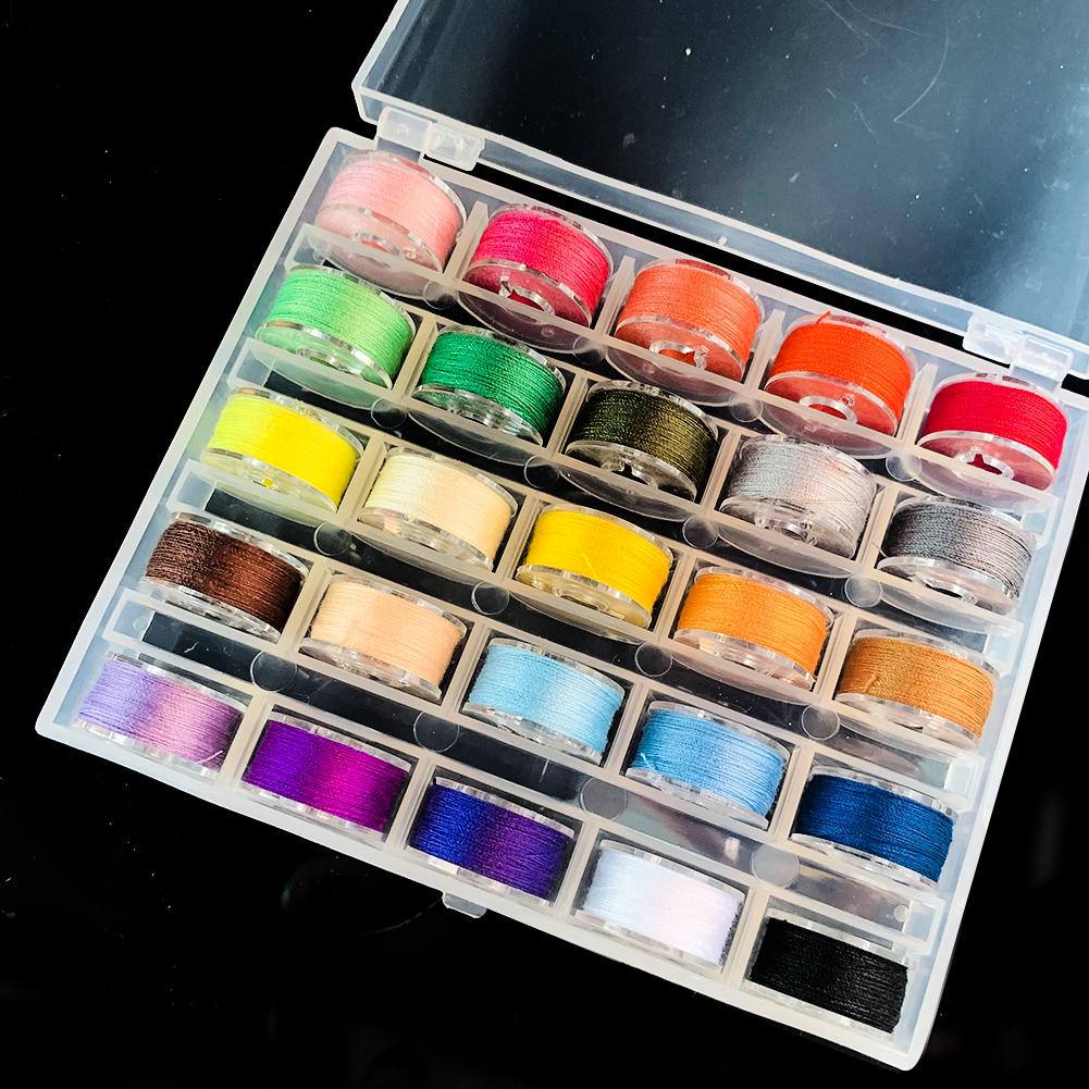 25 Color Handmade DIY Gold and Silver Wire Embroidery Thread Hand-woven Thread Box Color Embroidery Thread Home Sewing Thread