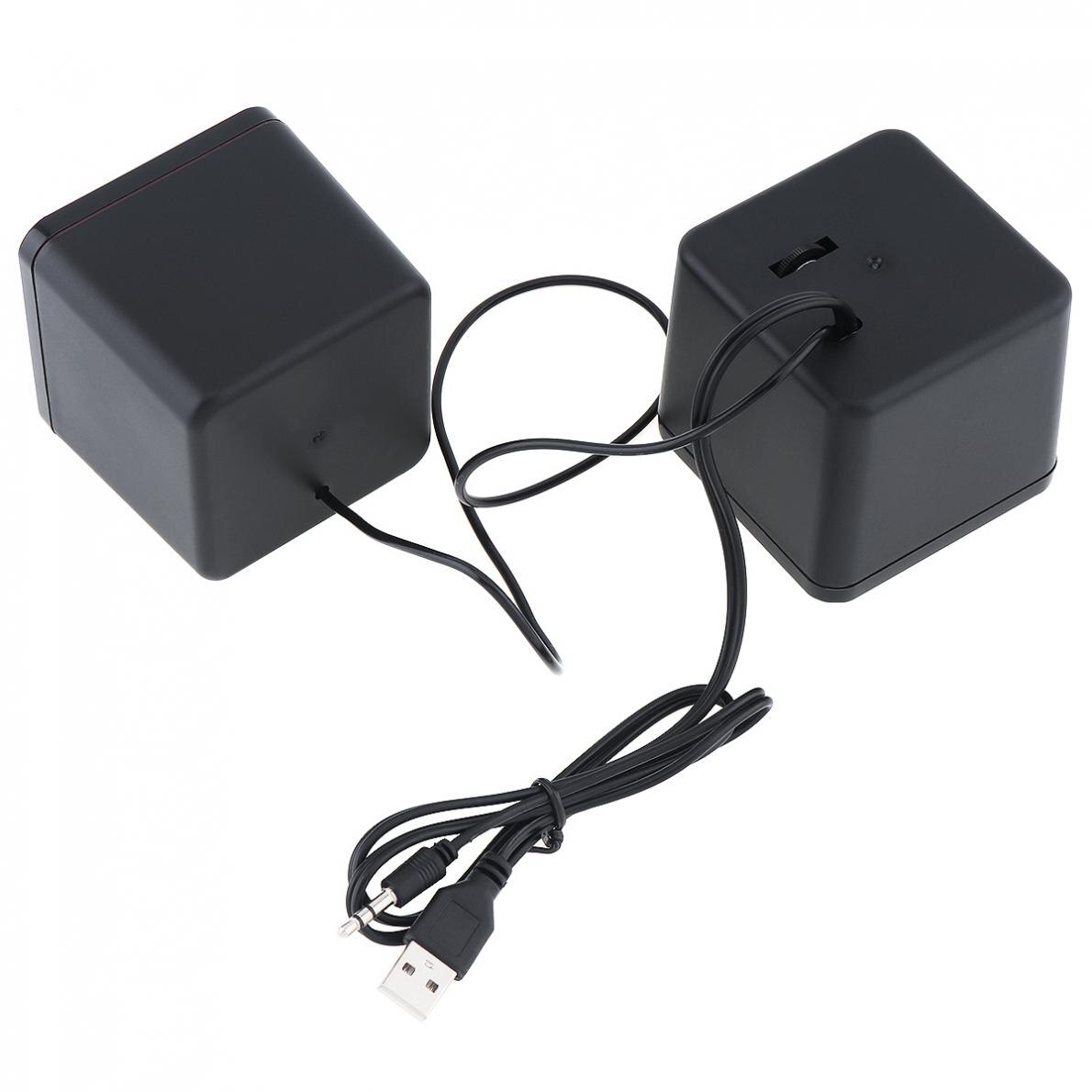 Mini altavoces portátiles USB 2,0 101Z, 6W, caja de sonido para ordenador con Conector estéreo de 3,5mm y alimentado por USB para PC, portátil y teléfono inteligente