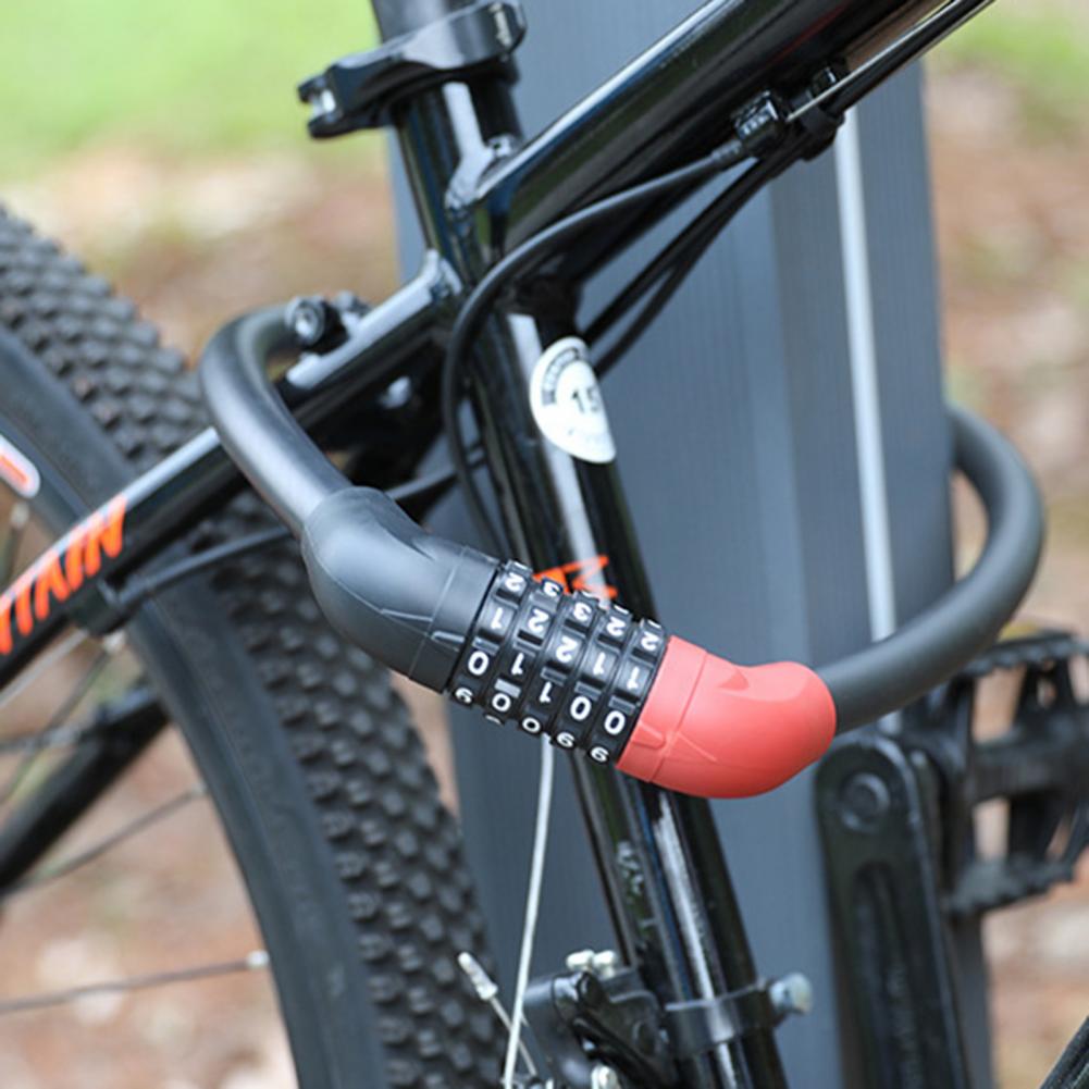 Security Bike Lock Rust-proof Corrosion Resistant Digital Bike Lock Anti-saw Combination 4 Number Code Bike Lock for Road Bike