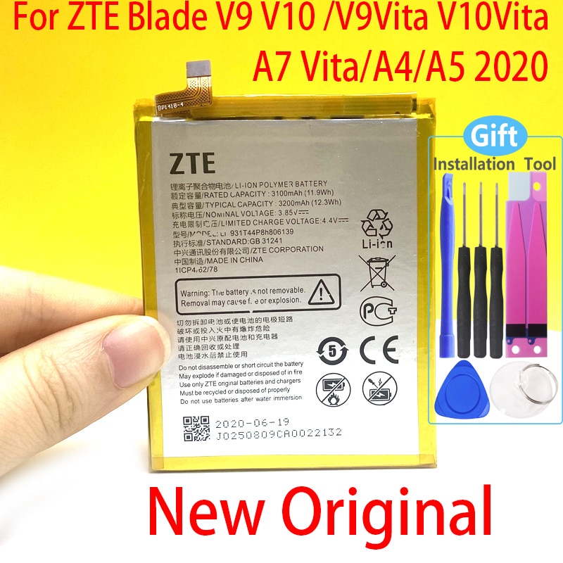 Original Battery For ZTE Blade V9 V10/V0920/V9Vita V10Vita /A7 Vita A4/A5 /A7 Li3931T44P8h806139 Phone