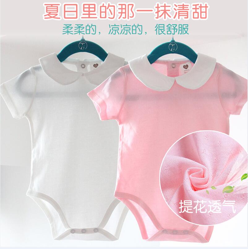 Ropa para bebé, Mono para bebé, pijama, ropa para niños, ropa para bebés, Ropa para Niñas, cuello peter pan sólido para bebé, ropa para niños: pink / 18 meses
