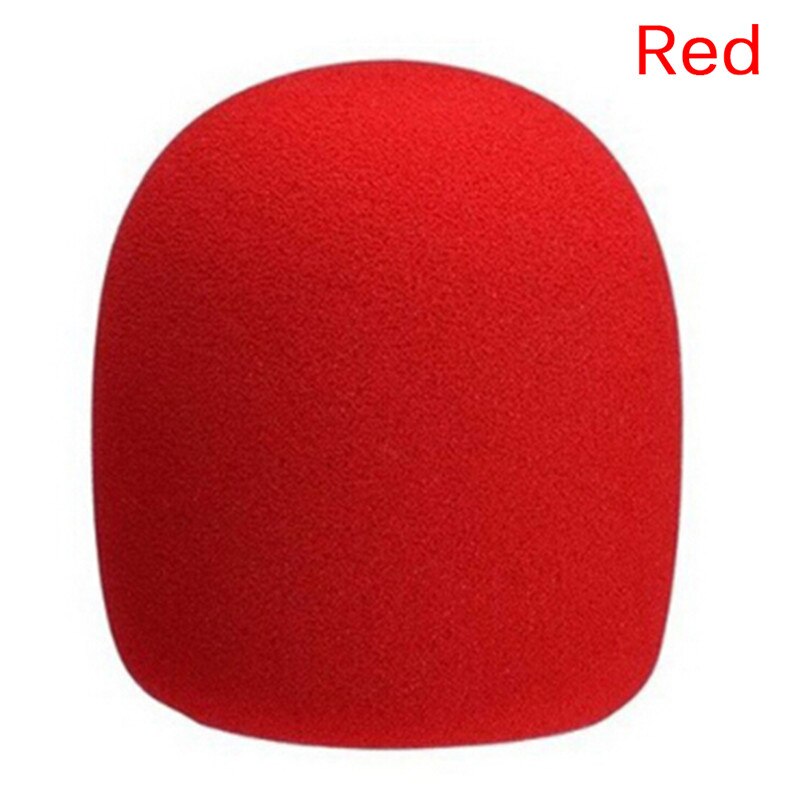 2 Stks/partij Handheld Microfoon Foam Mic Cover Professionele Studio Voorruit Beschermende Grill Shield Zachte Spons Microfoon Cap: Rood