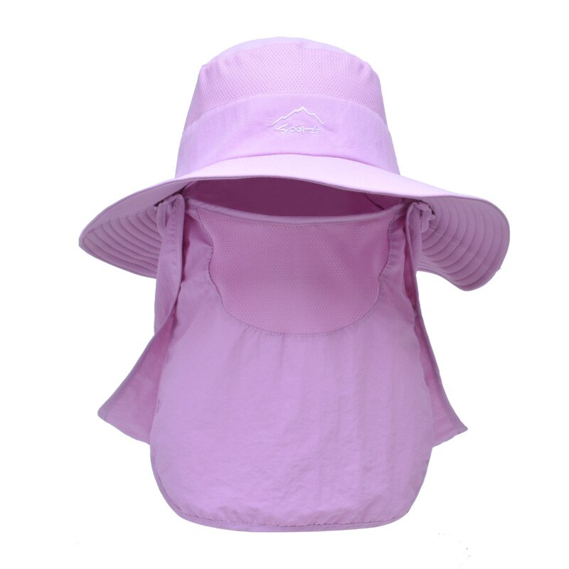 Gorros de escalada para hombre y mujer, protección solar, transpirable, multifuncional, para verano: purple (PU)