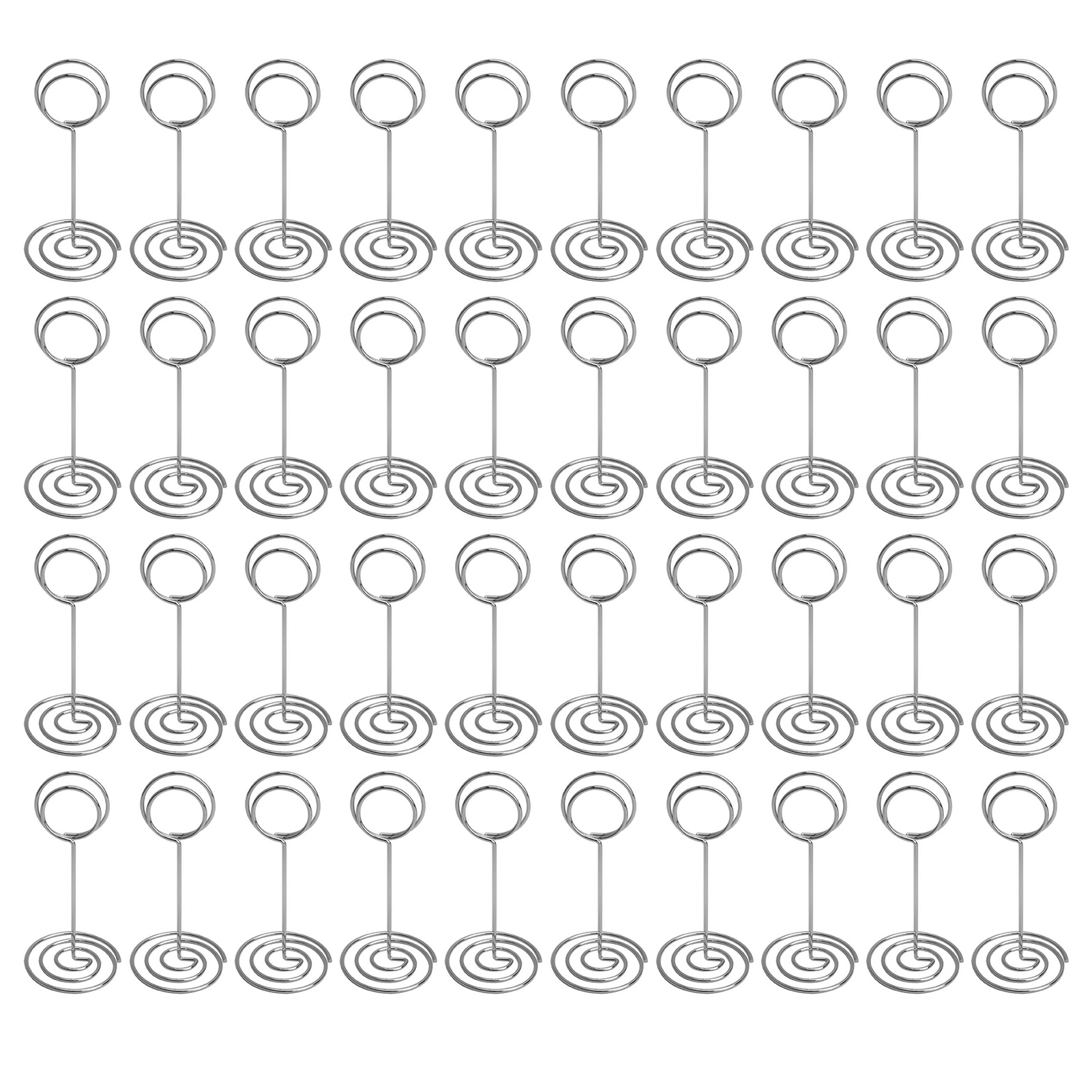 40pcs Memo Clip Party For Wedding Sign Stand Display Reusable Carbon Steel Wire Stable Table Decor Centerpiece Place Card Holder