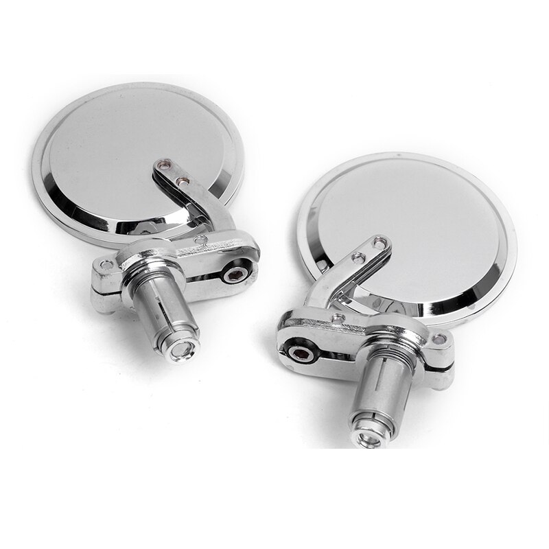 2 stücke Silber Motorrad Spiegel moto bike Schwarz Runde Billet Bar End Spiegel 7/8 "Rückspiegel Rückspiegel spiegel