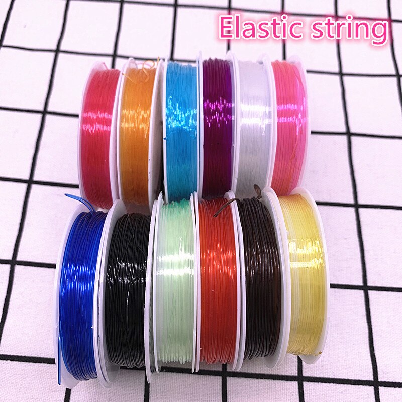Corde de ligne cristal coloré élastique pour la fabrication de bijoux, Bracelet à perles, fil de pêche, 1.0mm