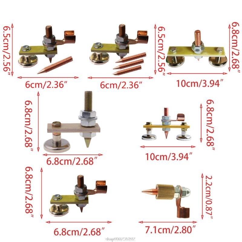 Strong Magnetic Ground Clamp Connector with Conductive Rod Stud for Welding Machine Auto Bodywork Repair Tools S18 20Dropship