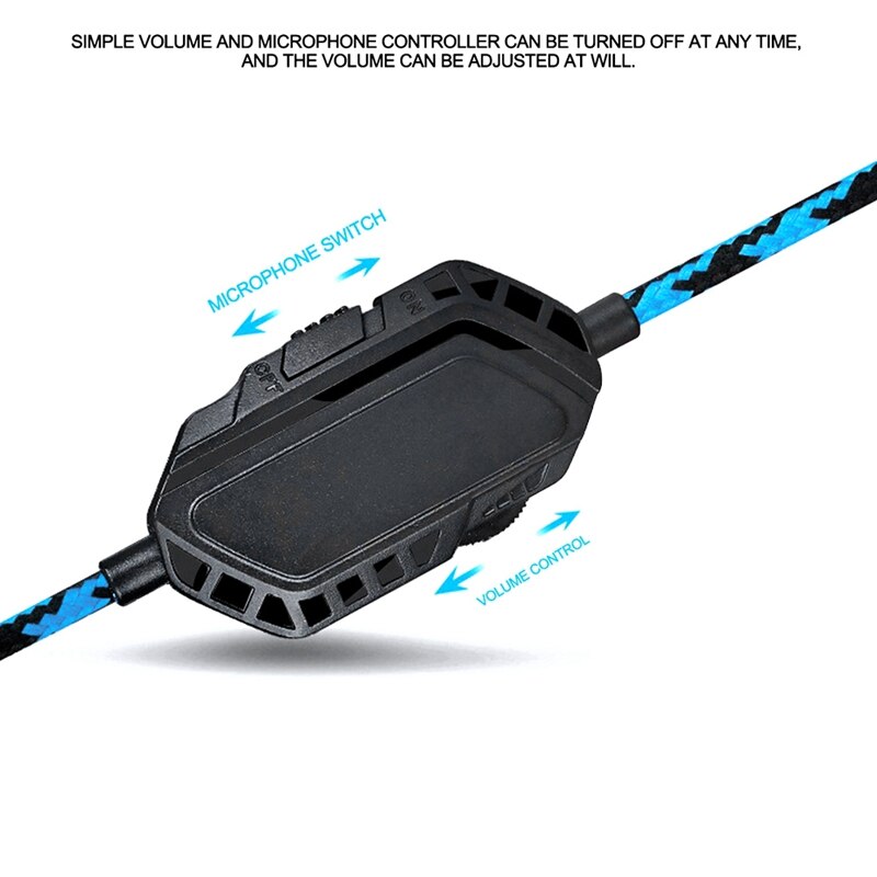 Wired Gaming Headset Headphones Desktop Computer Gaming Heavy Bass Luminous Headset