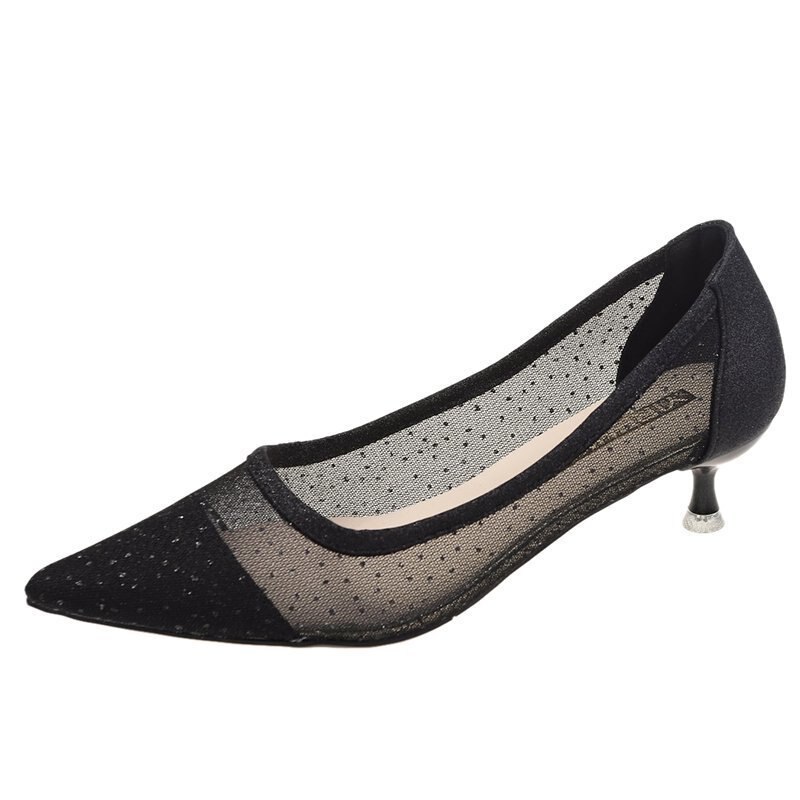 femmes talons hauts paillettes talons clairs pompes dame bling mariage mariée Transparent femmes sandales noir chaussures épais: Black / 39