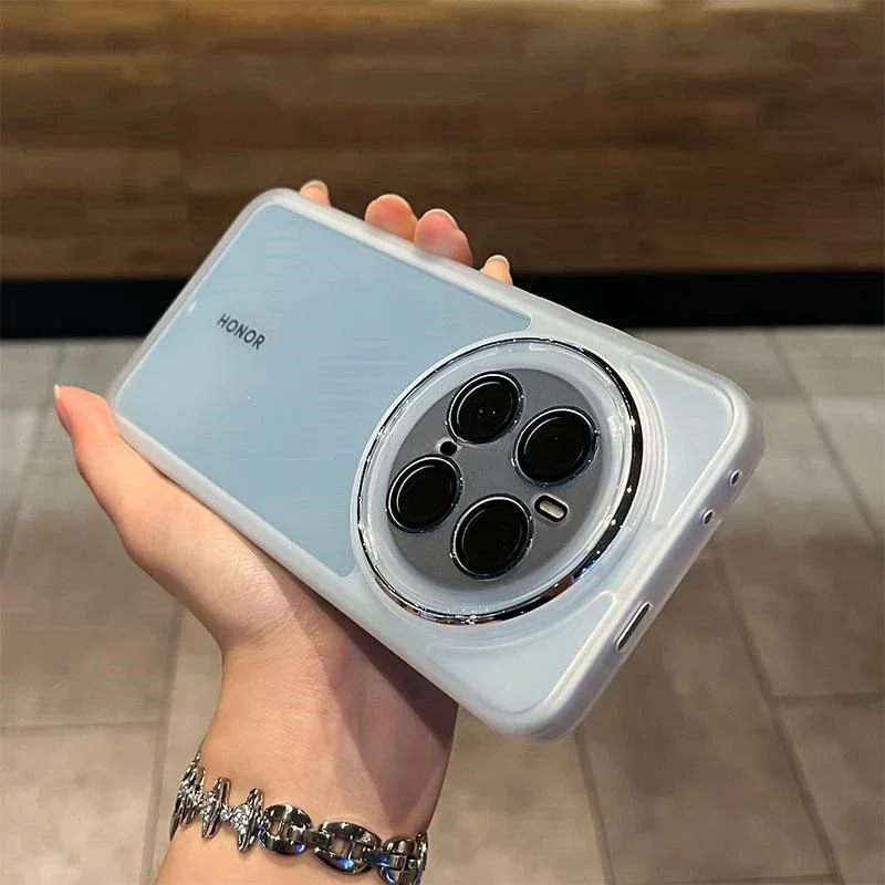 Funda para Honor Magic 7 Pro 6 5 Lite 5Pro 5G TPU funda transparente de silicona suave para cámara Magic7 Pro 6Pro protege el parachoques: ABS / BLANCO