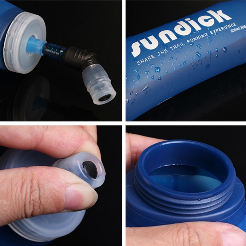 600ml bløde flasker vandtaske vandflaske sport løb hydration pack tpu sammenklappelige sammenfoldelige kedel talje tasker