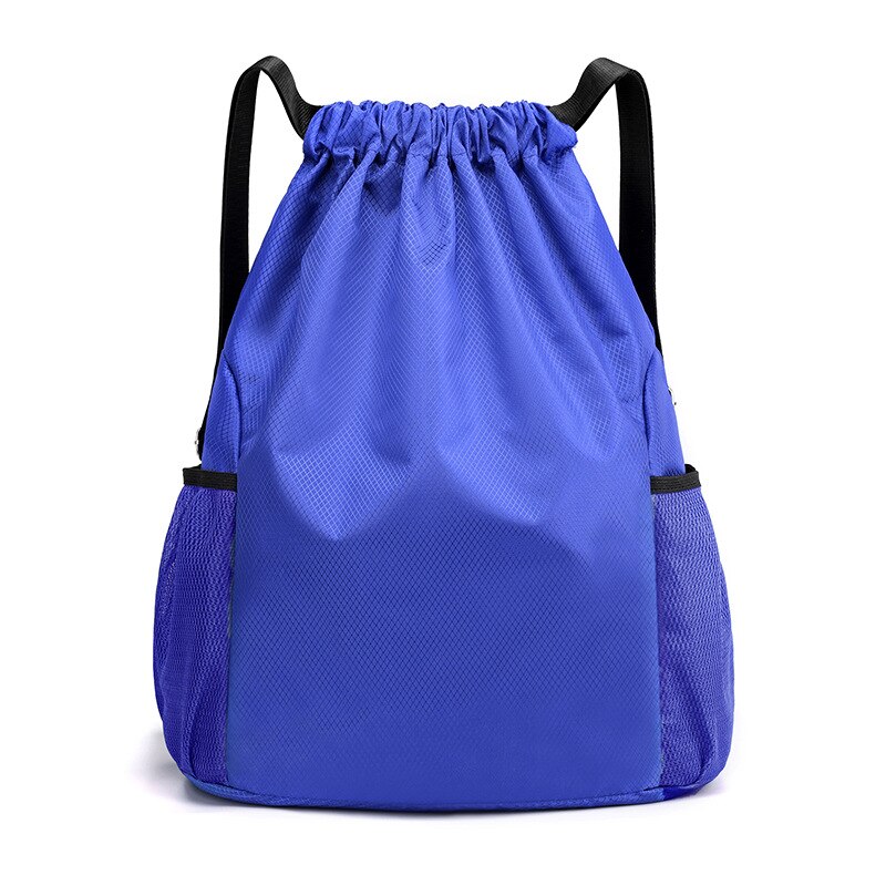Bolsa de natación suave impermeable al aire libre, mochila de doble hombro para gimnasio, senderismo, playa, Camping, con cordón: Blue Small