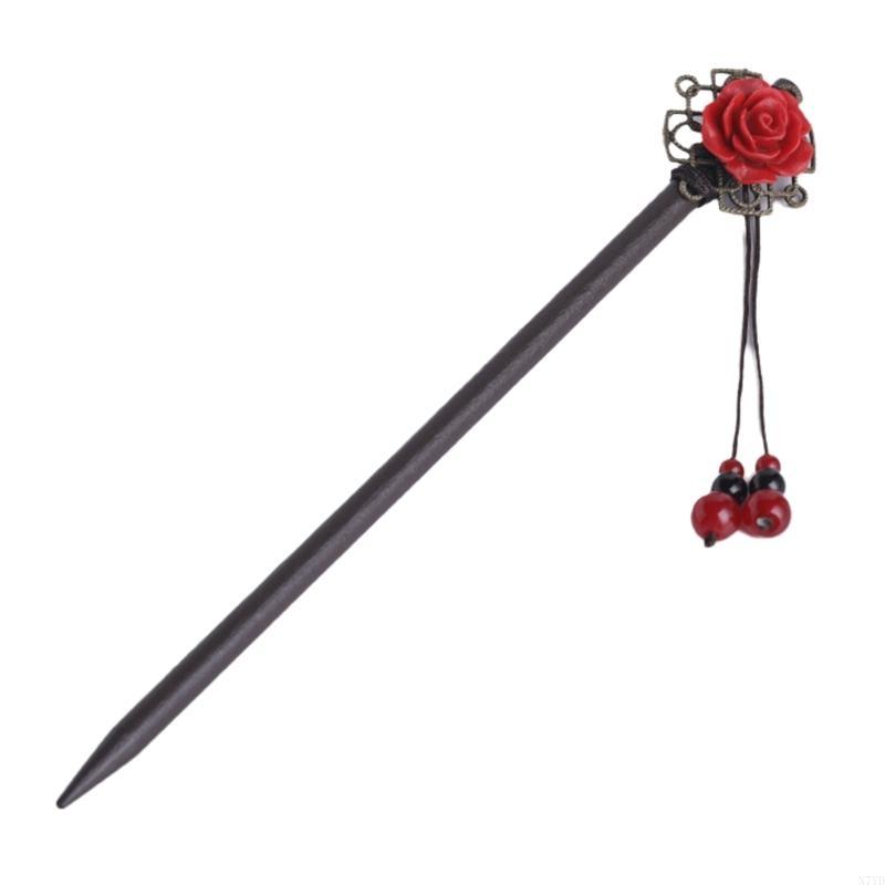 N7YD Antiek Chinese haarpen Haar ornament Traditionele haardecors voor Han -kostuum: Black