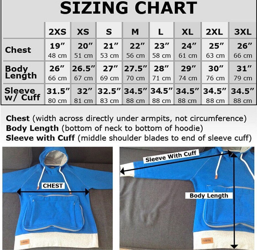 Pet Pouch Hoodie Small Pet Carrier Dog Cat Pouch Sweatshirt Kangaroo Pocket Holder No Ears Women's Fit