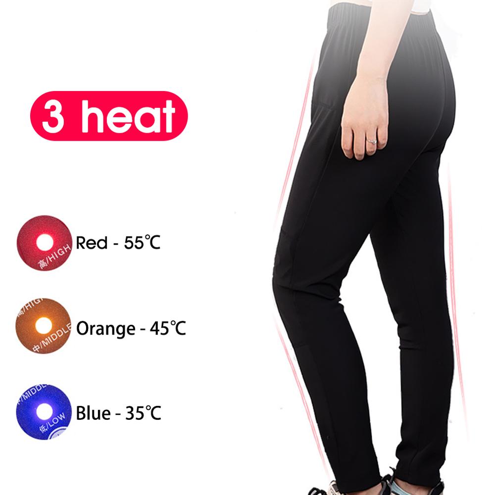 Pantalones con calefacción para senderismo al aire libre para hombre y mujer, calzas térmicas ajustadas con carga USB para esquiar