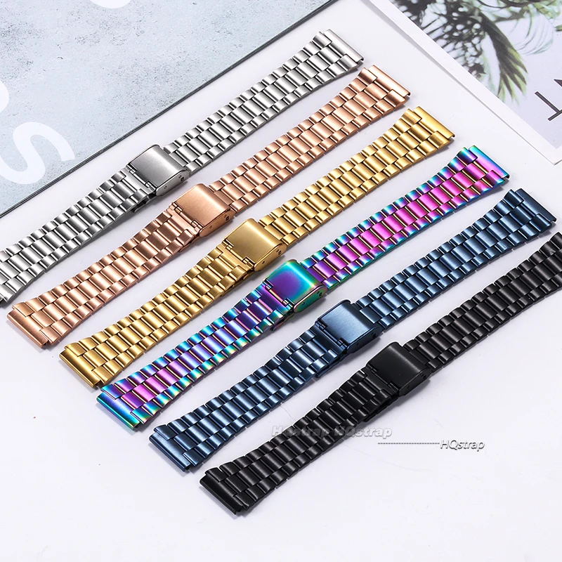 18 mm Edelstahlarmband für Casio F84 F105/108/A158/168 AE1200/1300 SGW400 F91W Vintage Metallarmband Hochwertiges Armband
