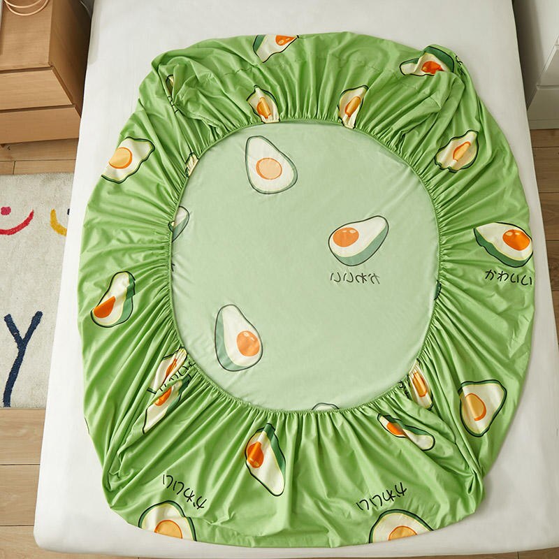 Bonenjoy-sábana bajera tamaño King con funda elástica para cama doble, Funda de colchón con patrón de aguacate, sin funda de almohada