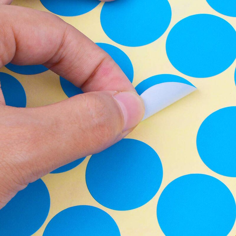 Color 19mm Cute Circles Round Code Stickers Scrapbooking Self Adhesive Sticky Labels