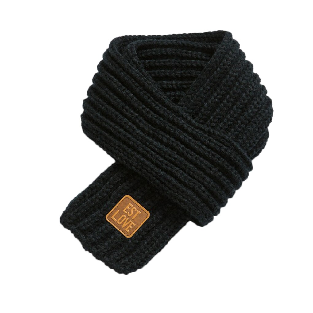 Bufanda tejida de invierno para niños y niñas, bufanda para bebés con pompón y cuello cálido, bufandas tejidas con cuello de lana: NO.3