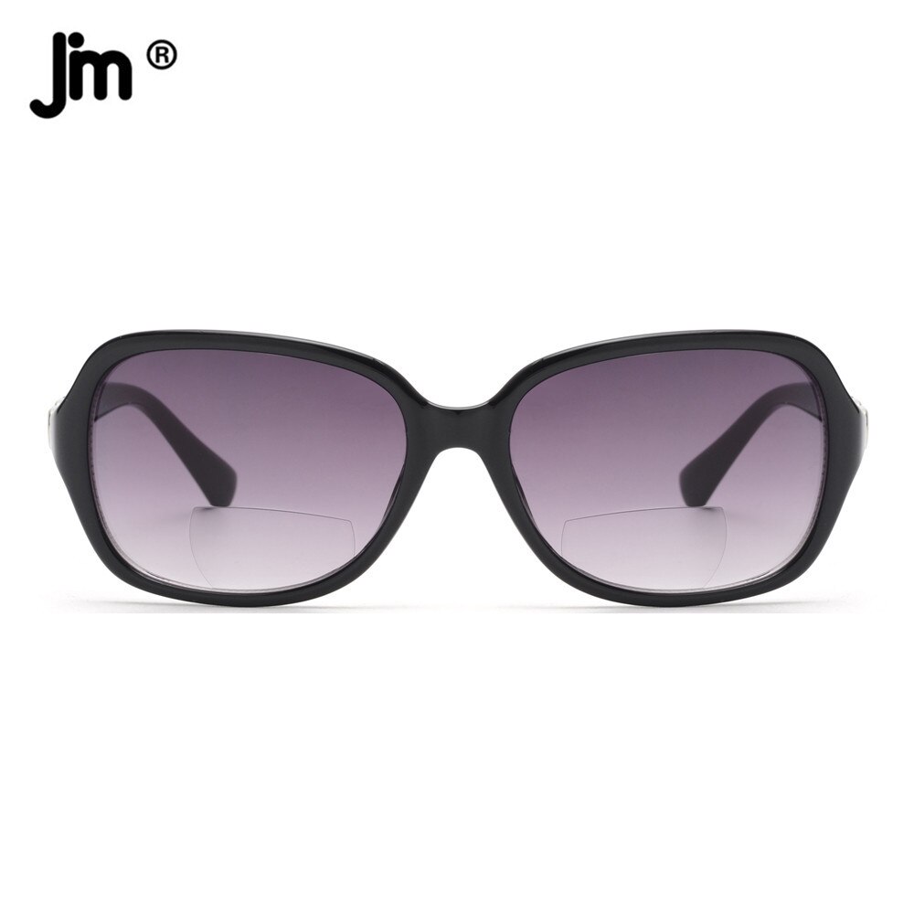 Jm 2022 store rektangulære bifokale lesesolbriller for kvinner vintage overdimensjonerte lesebriller for dame  uv400