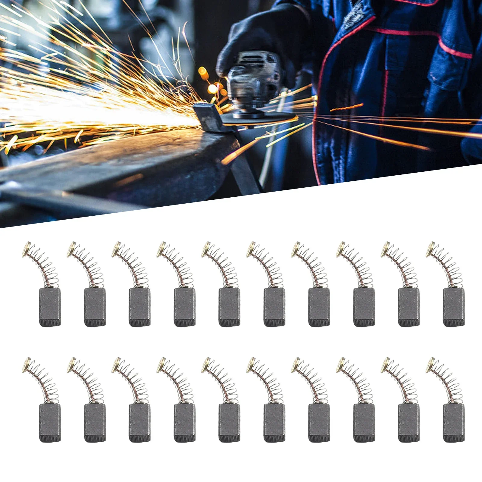 20 Stuks Koolborstel Power Tool Onderdelen 5X8X15 Mm Motor Grafiet Borstels Gevederd Voor Parkside haakse Slijper Trimmer Elektrische Hamer