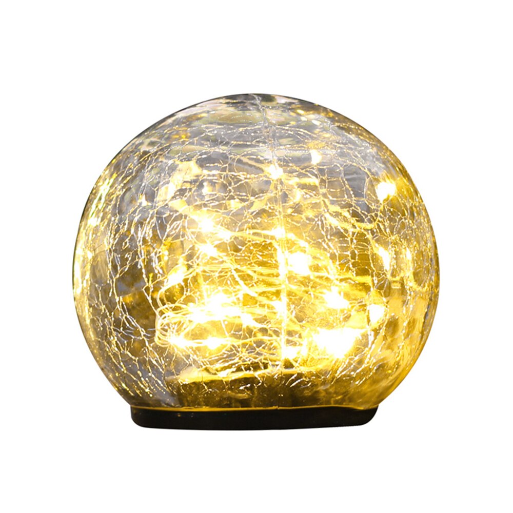 Led Solar Licht Voor Tuin Decoratie Gazon Lamp Outdoor Gebarsten Glas Bal Led Waterdicht Solar Straat Lamp Zonne-verlichting: Default Title