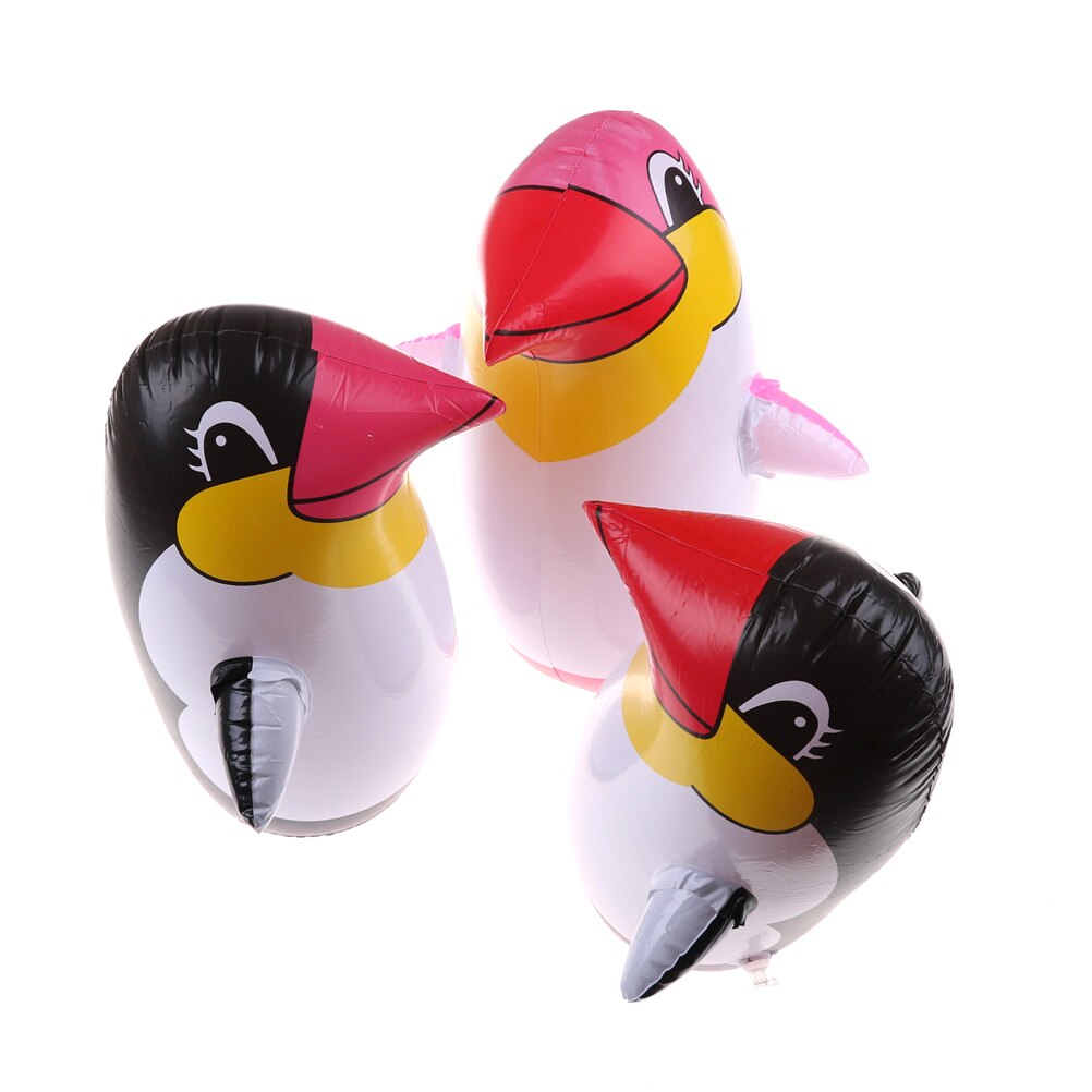 Inflatable Penguin Tumbler Roly-poly Toy Tumbler Penguin Toy Squeezed Call With Sound PVC Inflatable Toys 36cm
