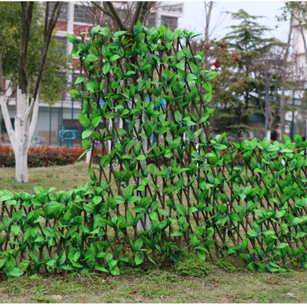 Garden Fence Retractable Artificial Garden Plant Fence UV Protected Privacy Fence Screen For Backyard Home Decor Greenery Wall