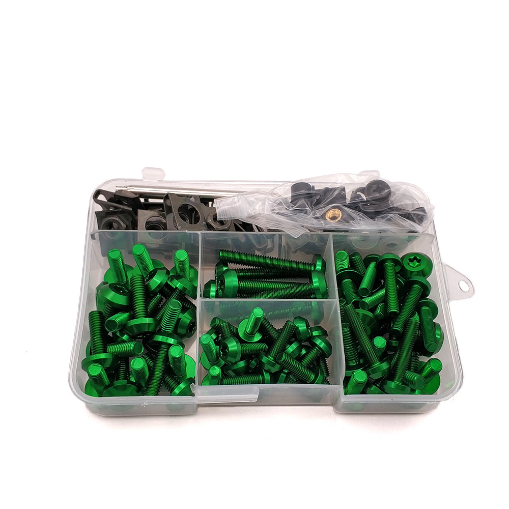 Universal- Motorrad Verkleidung Schrauben Muttern Bausatz Körper Verschluss Clips Schraube Für Ducati 400 620 695 696 796 821 797 900 Monster- M1000S: Grün
