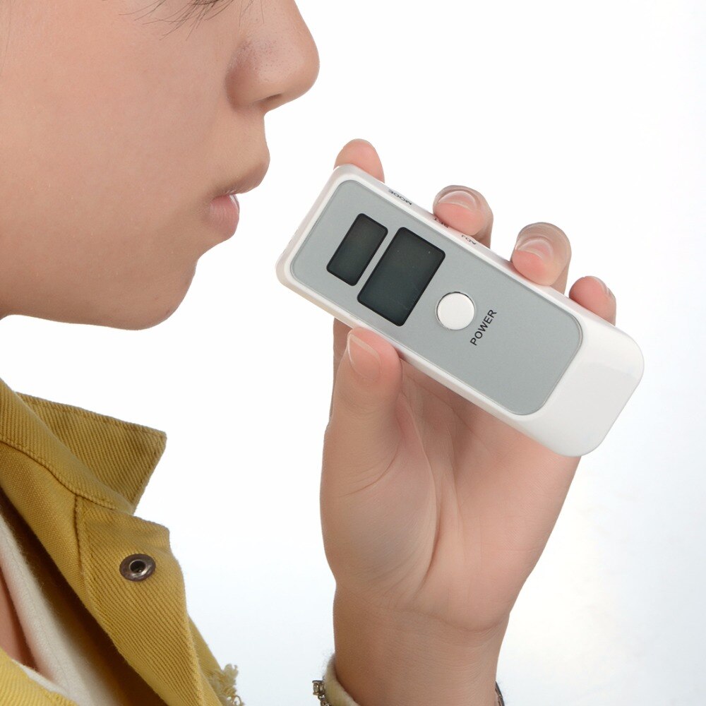 Lcd digital åndedrætsværn dobbelt display alkohol ånde tester analysator med ur