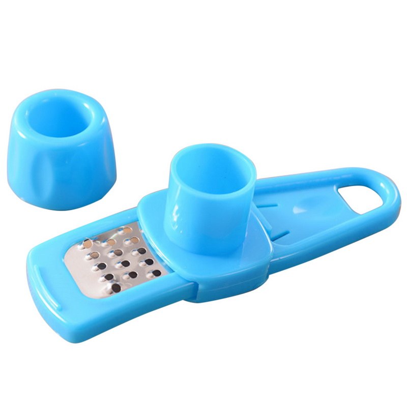 1 Pc Multi-Functionele Knoflook Snijmachine Creatieve Mini Knoflook Slijpen Rasp Slicer Cutter Koken Gereedschap Keuken Accessoires: Blue