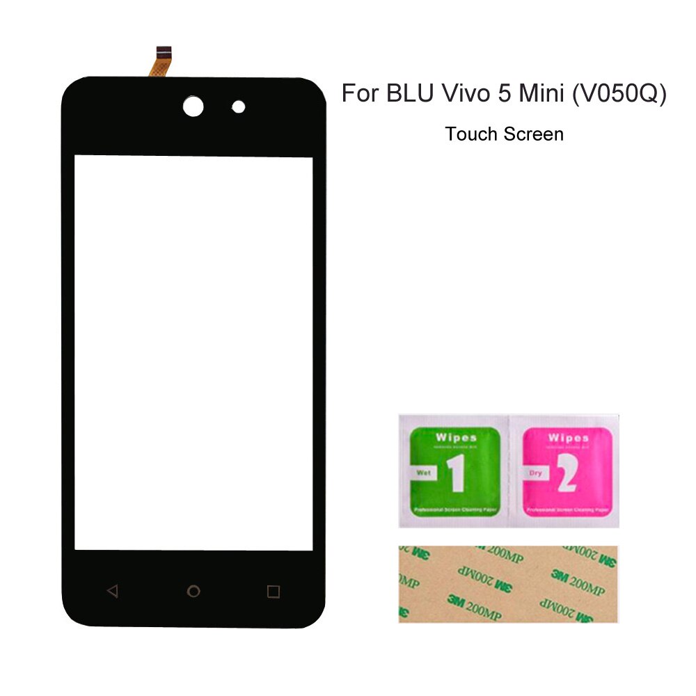 Front Glass Panel Sensor Screens For BLU vivo 5 mini V050Q Mobile Touch Screen Digitizer Phone Repair Parts Tools: black
