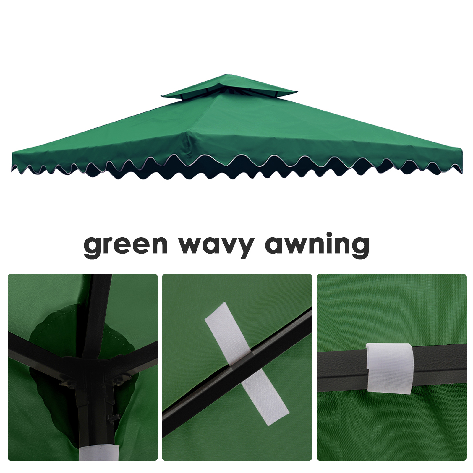 Parte superior da barraca do gazebo de 3*3m, parte superior exterior da barraca do protetor solar da proteção uv, pode ser usado para eventos ao ar livre do casamento do pátio do jardim