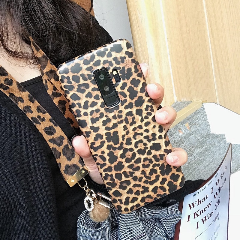 DCHZIUAN Leopard Print Telefon Fall Für Samsung Galaxy Note 10 S8 S10 S9 Plus HINWEIS 8 HINWEIS 9 Fall luxus Abdeckung Mit Lanyard