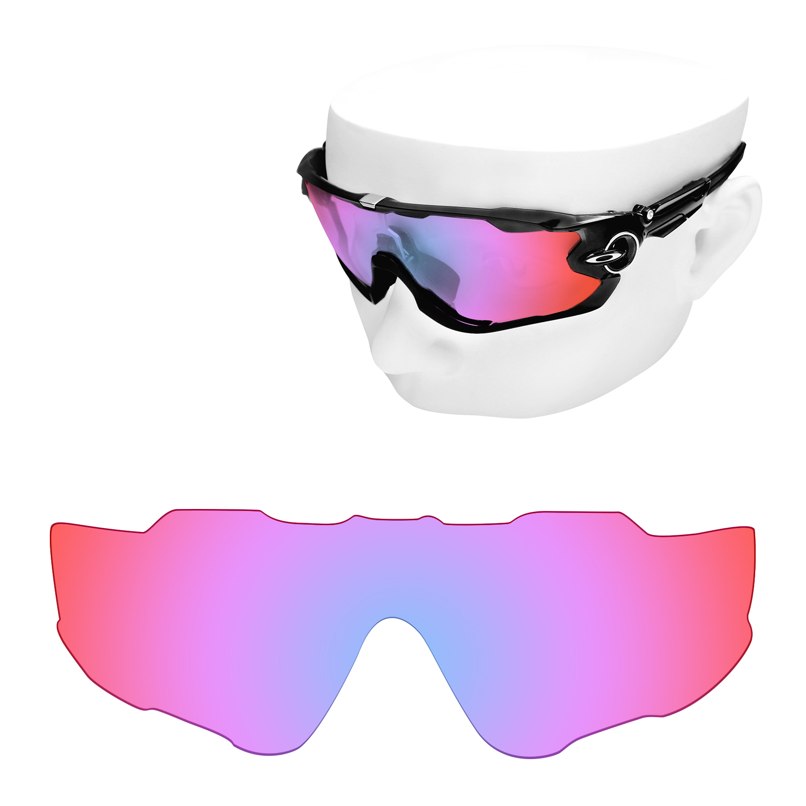 Reemplazos de lentes polarizadas OOWLIT para gafas de sol Oakley Jawbreaker OO9290: multicolor (solo lentes)