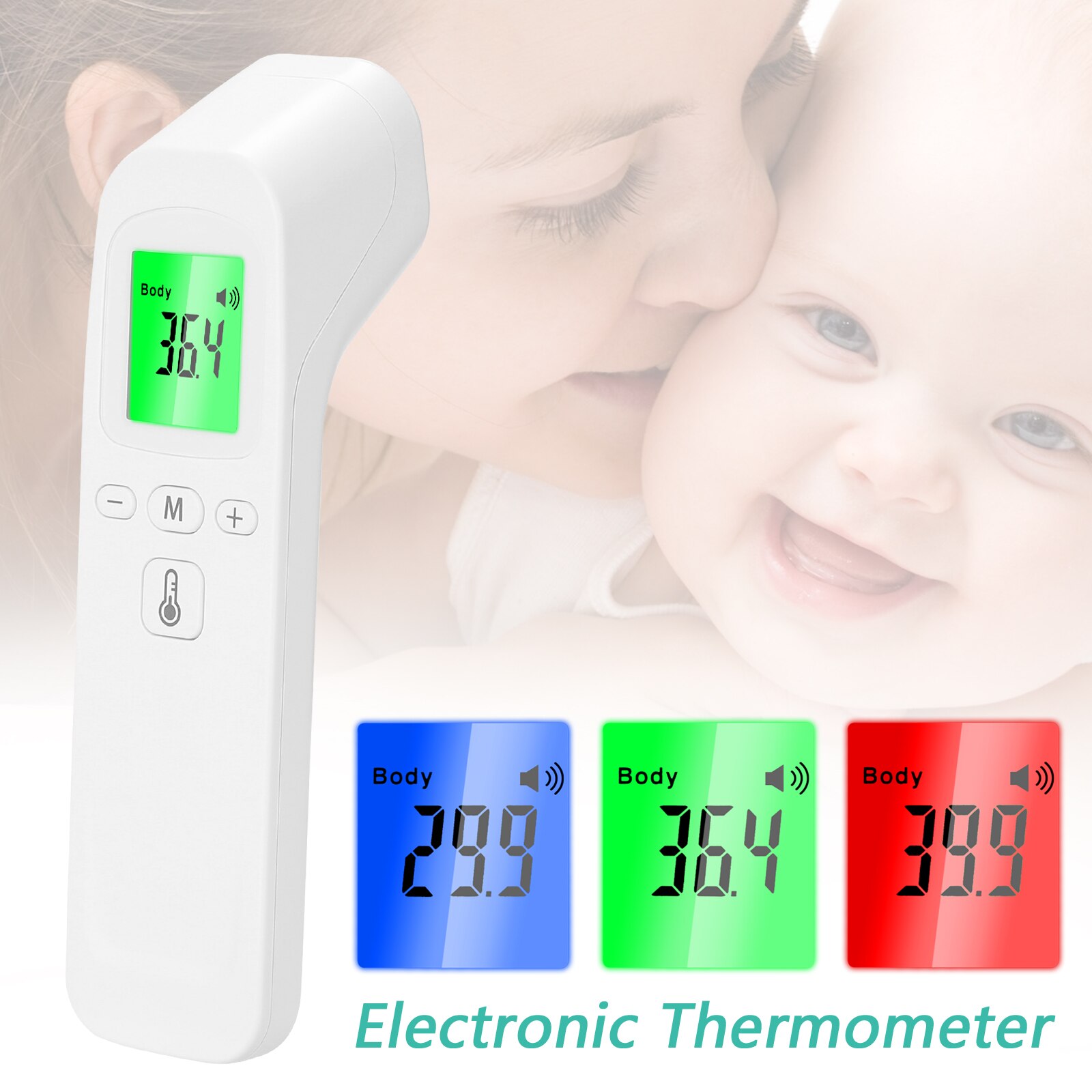 Forehead Non-contact Thermometer Digital Infrared Electronic Instrument Thermometer Fever Ear Body Thermometer Baby Adults
