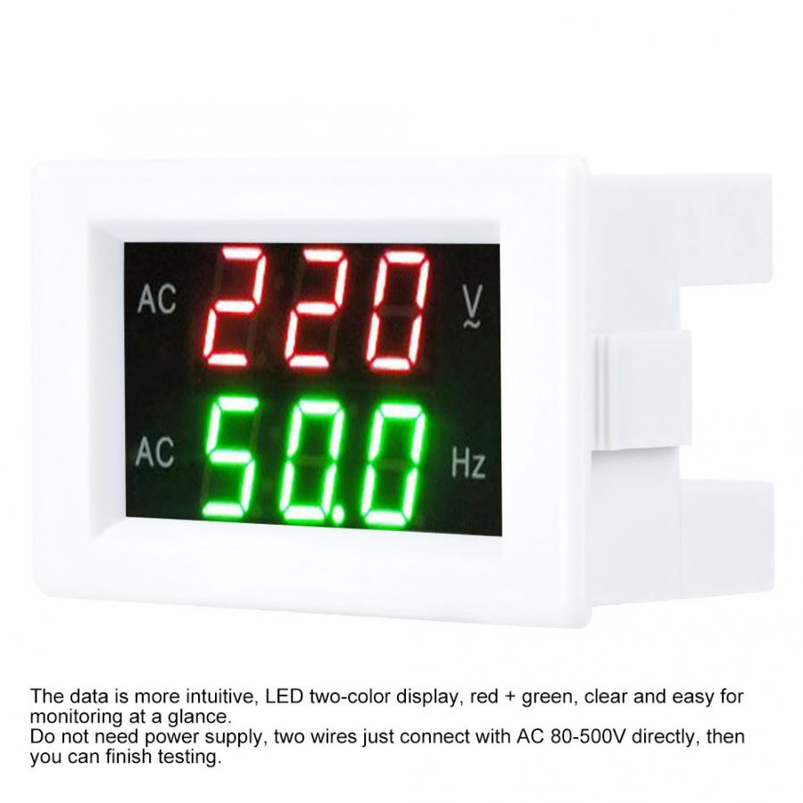 Digitale Frequentie Meter Generator Dual Display LED Digitale AC Voltmeter Frequentie Meter Testing Tool Meetinstrument