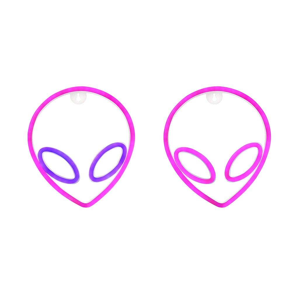 Neon Zeichen Alien Gesicht Geformt Wand Hängen Lichter Für Home Kinder Zimmer Saucerman Nacht Lampen Party Kunst Dekor Kinder
