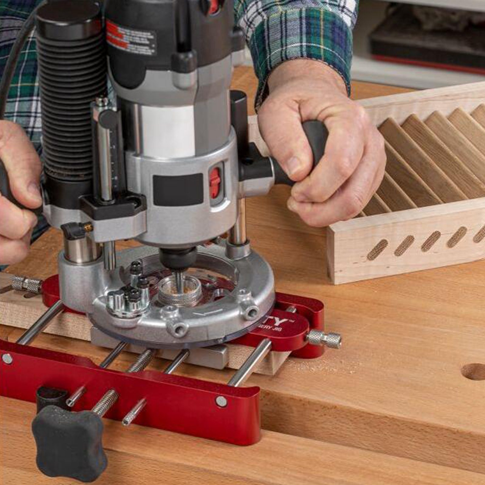 Gabarit de mortaisage de précision et de menuiserie à Tenon ample, poinçon de localisation 2 en 1